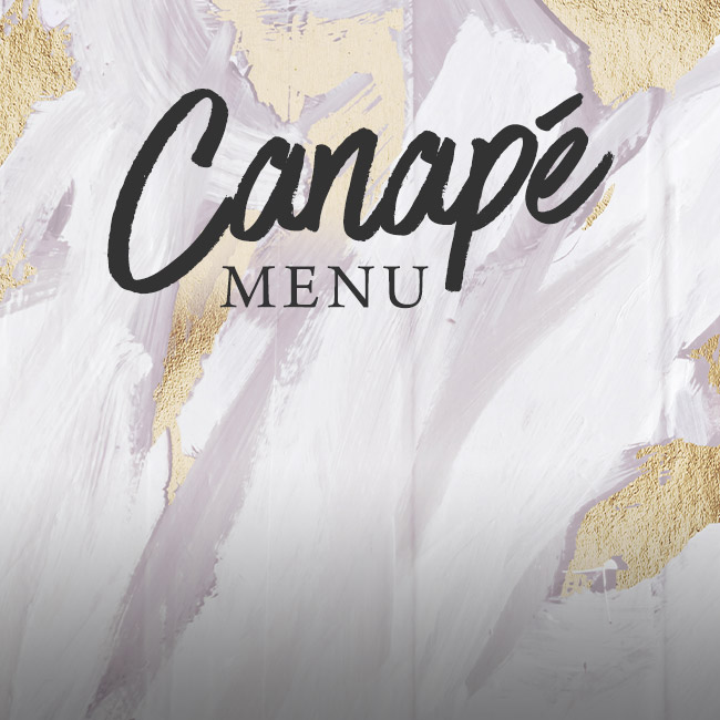 Canapé menu at The Anchor Inn